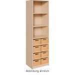 Schränke mit 8 mittleren Massivholzkästen mit SF 